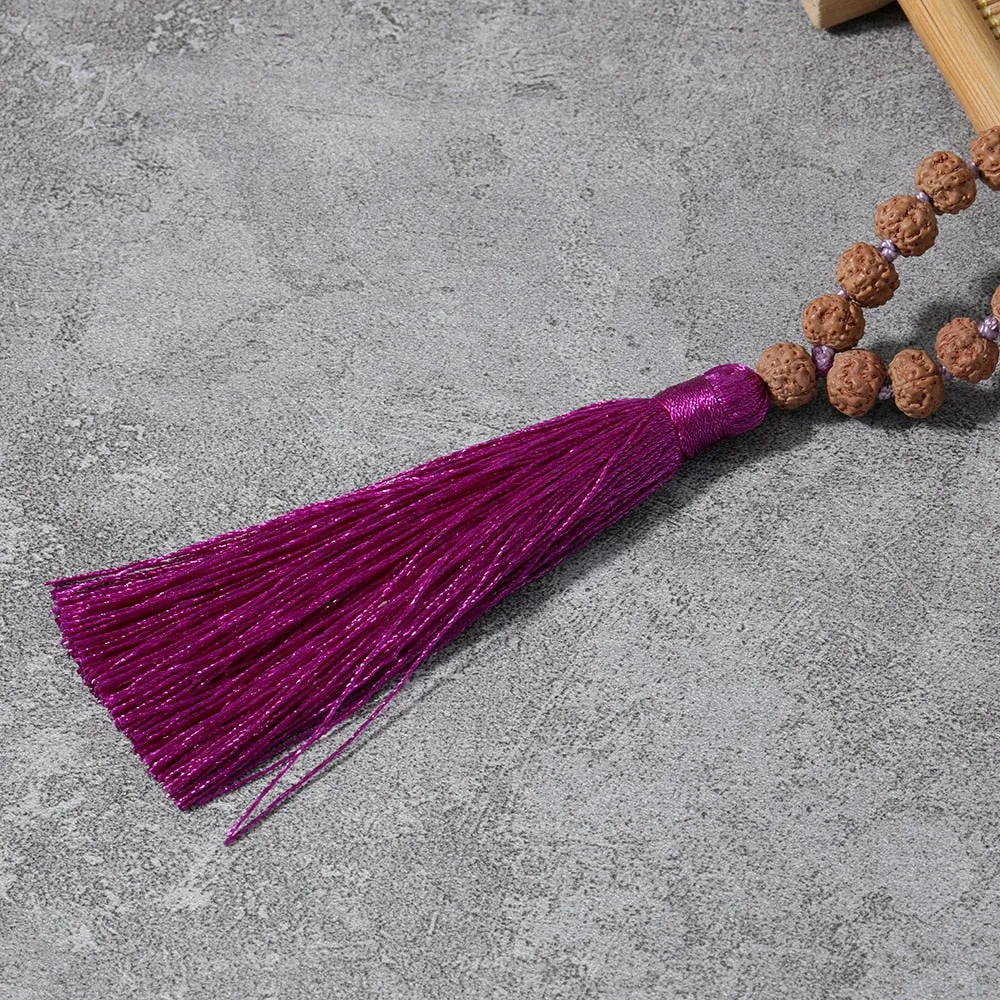108 Rudraksha Beaded Knotted Necklace