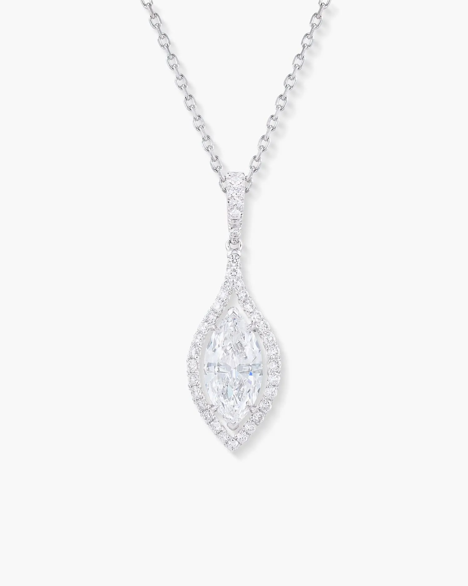 1.09 carat Marquise Shape Diamond Pendant Necklace