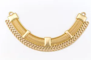 109mm Matte Gold Contemporary Collar Pendant with 43 Loops #MFA167