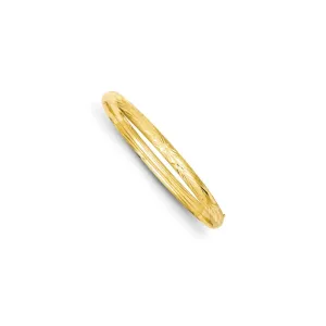 14K Gold Laser Cut Hinged Bangle Bracelet with Safety Bar