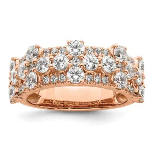 14k Rose Gold Lab Grown Diamond Wedding Band Ring 2.5Ct Clarity- VS Color- G-H