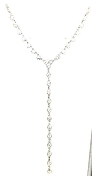 14K Yellow Natural Diamond 16 inch Necklace
