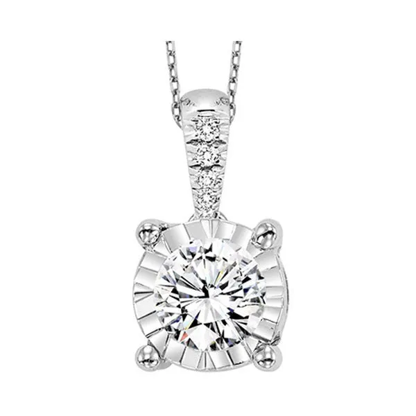 14KT White Gold & Diamond Classic Book Tru Reflection Neckwear Pendant    - 3/4 ctw