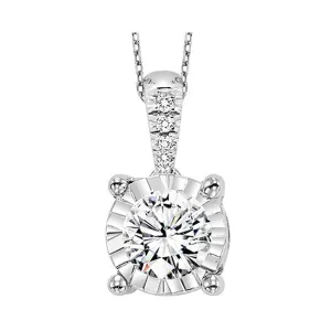14KT White Gold & Diamond Classic Book Tru Reflection Neckwear Pendant    - 3/4 ctw