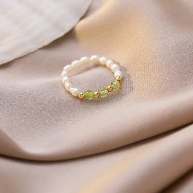 15 Style Korean Colorful Bohemia Small Flower Ring Handmade Multi Beaded Rice Beads Ring For Women  Beach Jewelry Gifts