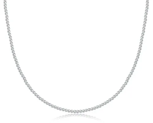 17" Choker Classic Sterling 2mm Bead