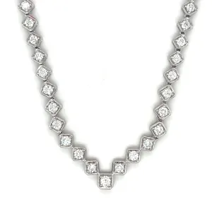 18k White Gold Diamond Fashion Necklace