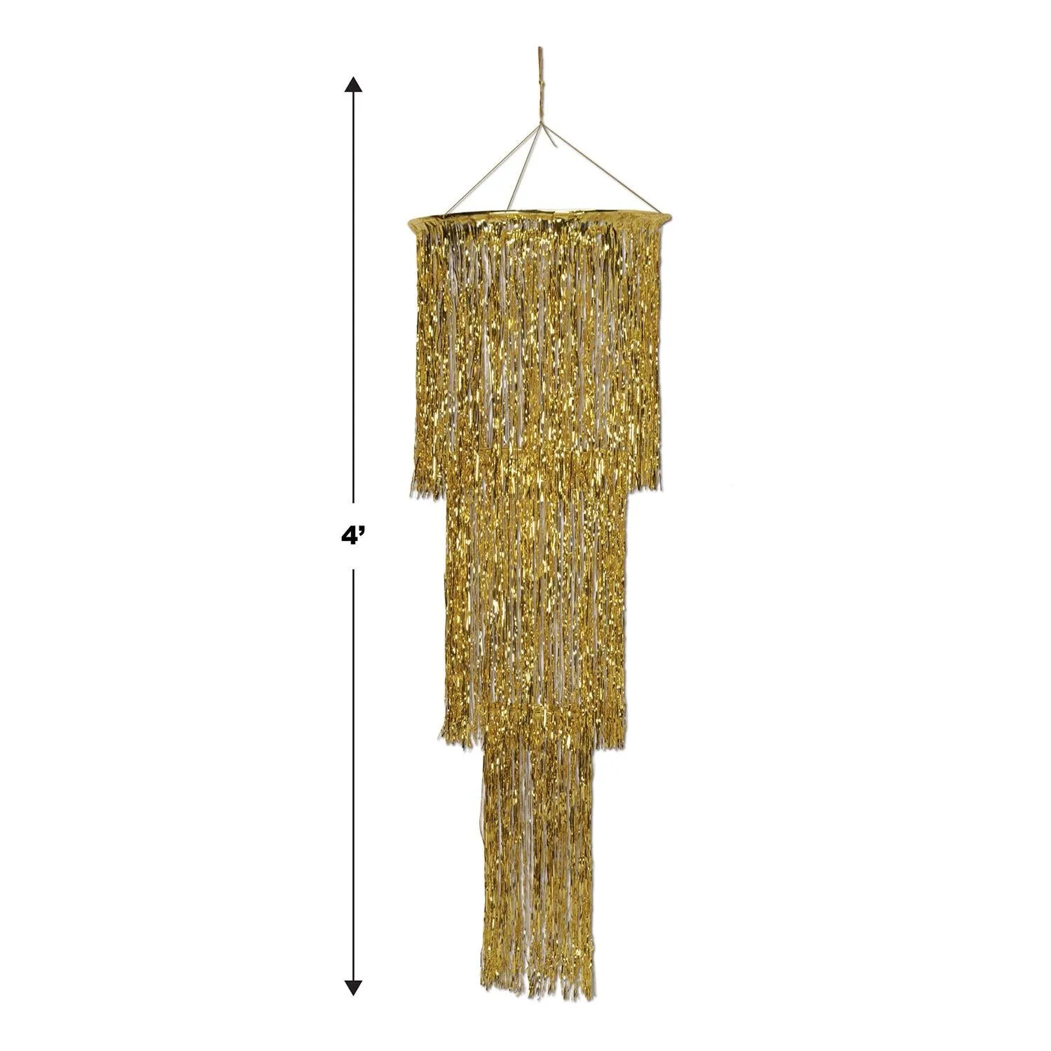3-Tier (1-Ply) Shimmering Party Chandelier - gold