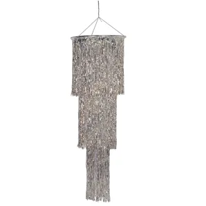 3-Tier (1-Ply)Shimmering Party Chandelier - silver