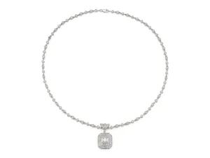3.21 Carat Diamond Pendant Necklace