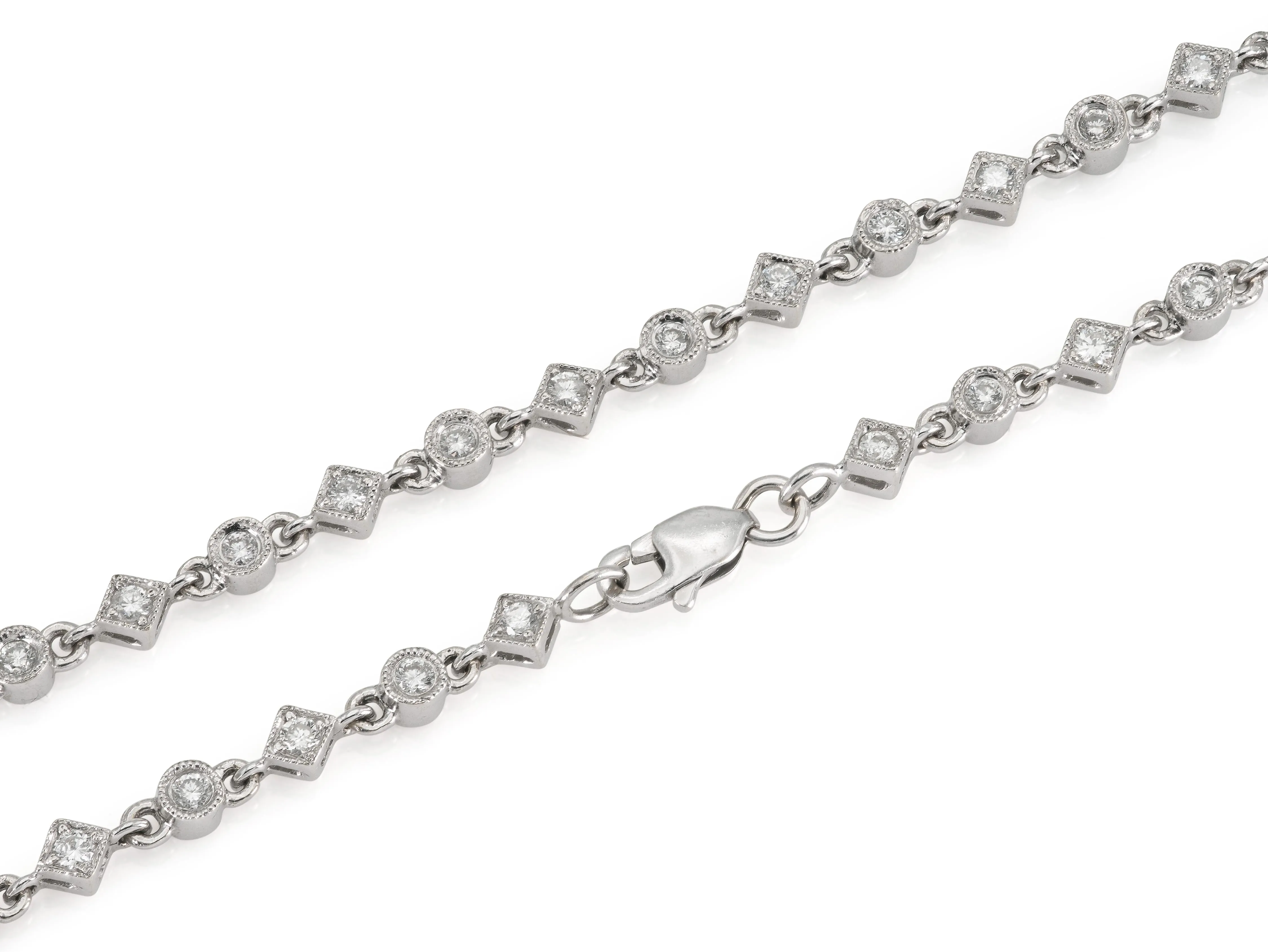 3.21 Carat Diamond Pendant Necklace