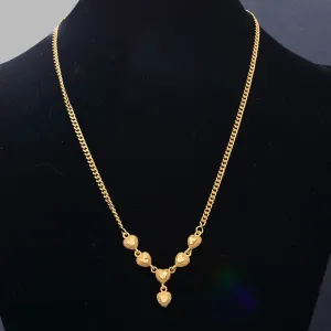 45Cm Dubai Gold Color Africa Wedding Necklace Pendant Chain Necklaces For Women