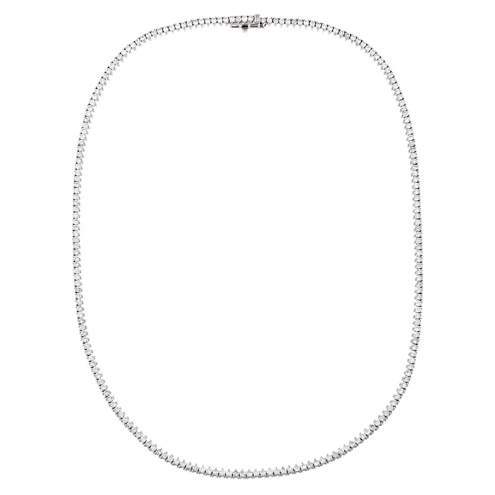 5 Carat Three Prong Diamond Necklace 14K