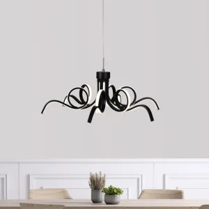 70cm Noodle Contemporary Pendant Black
