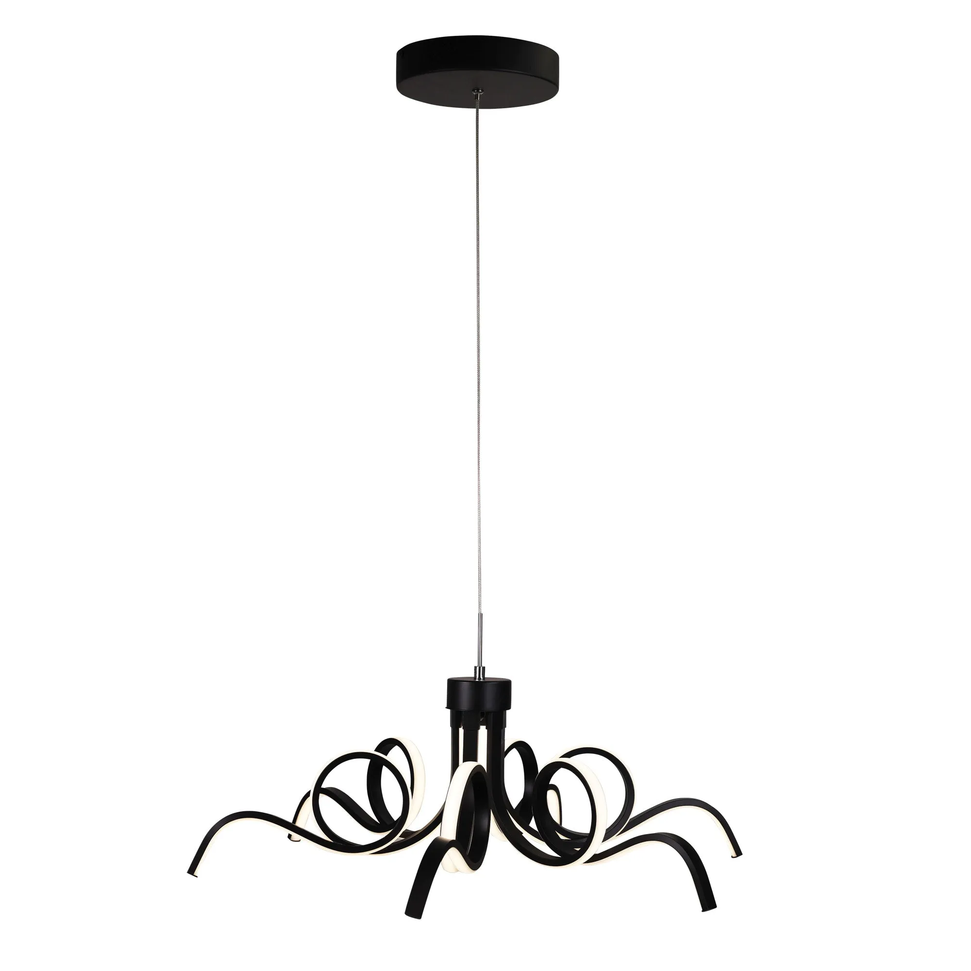70cm Noodle Contemporary Pendant Black