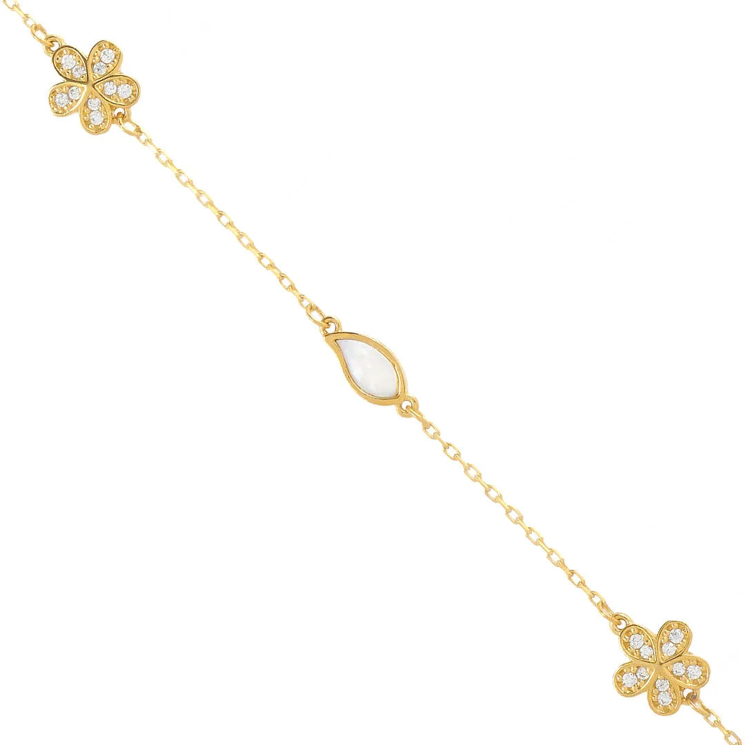 925 Sterling Silver Floral Bloom Bracelet