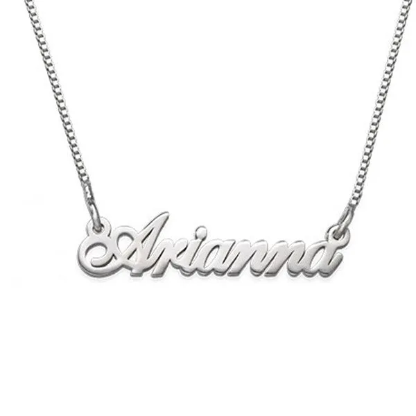 925 Sterling Silver Personalized Tiny Classic Name Necklaces Adjustable Chain 16”-20”