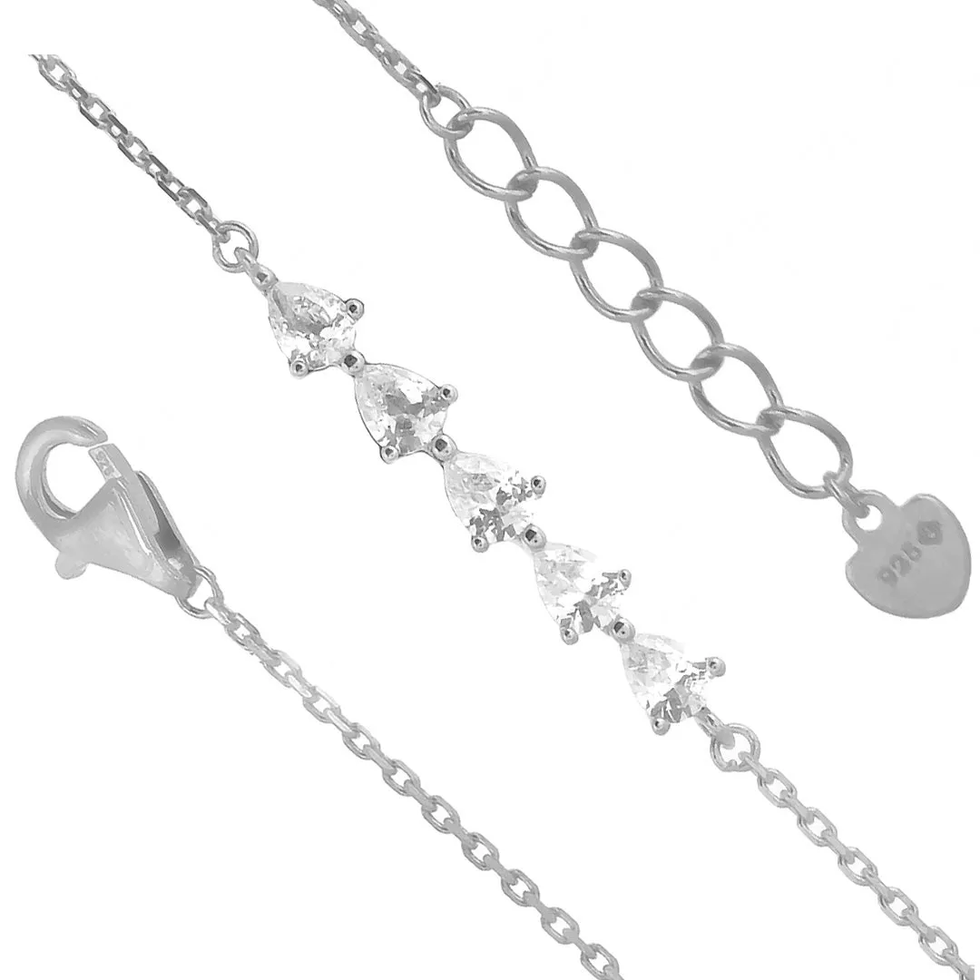 925 Sterling Silver Silver Delight Droplet Bracelet