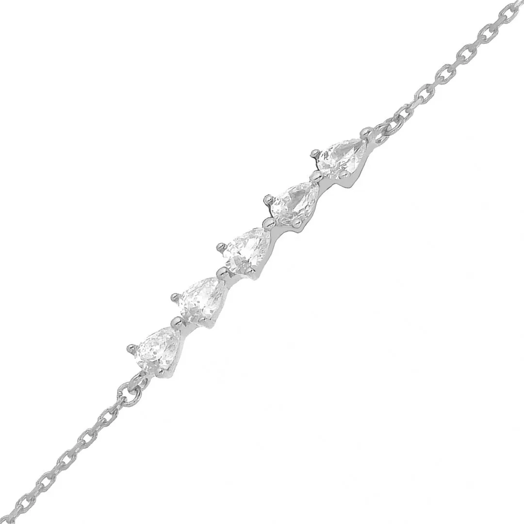 925 Sterling Silver Silver Delight Droplet Bracelet