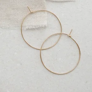 Abacus Row / Earrings / Simple Hoops