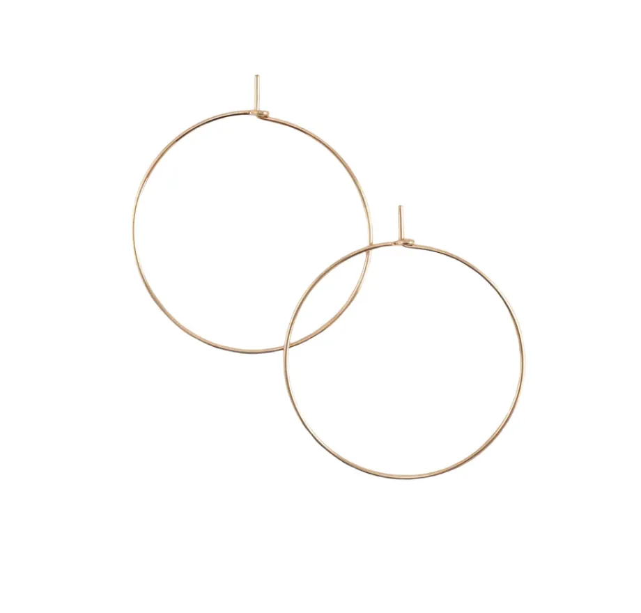 Abacus Row / Earrings / Simple Hoops