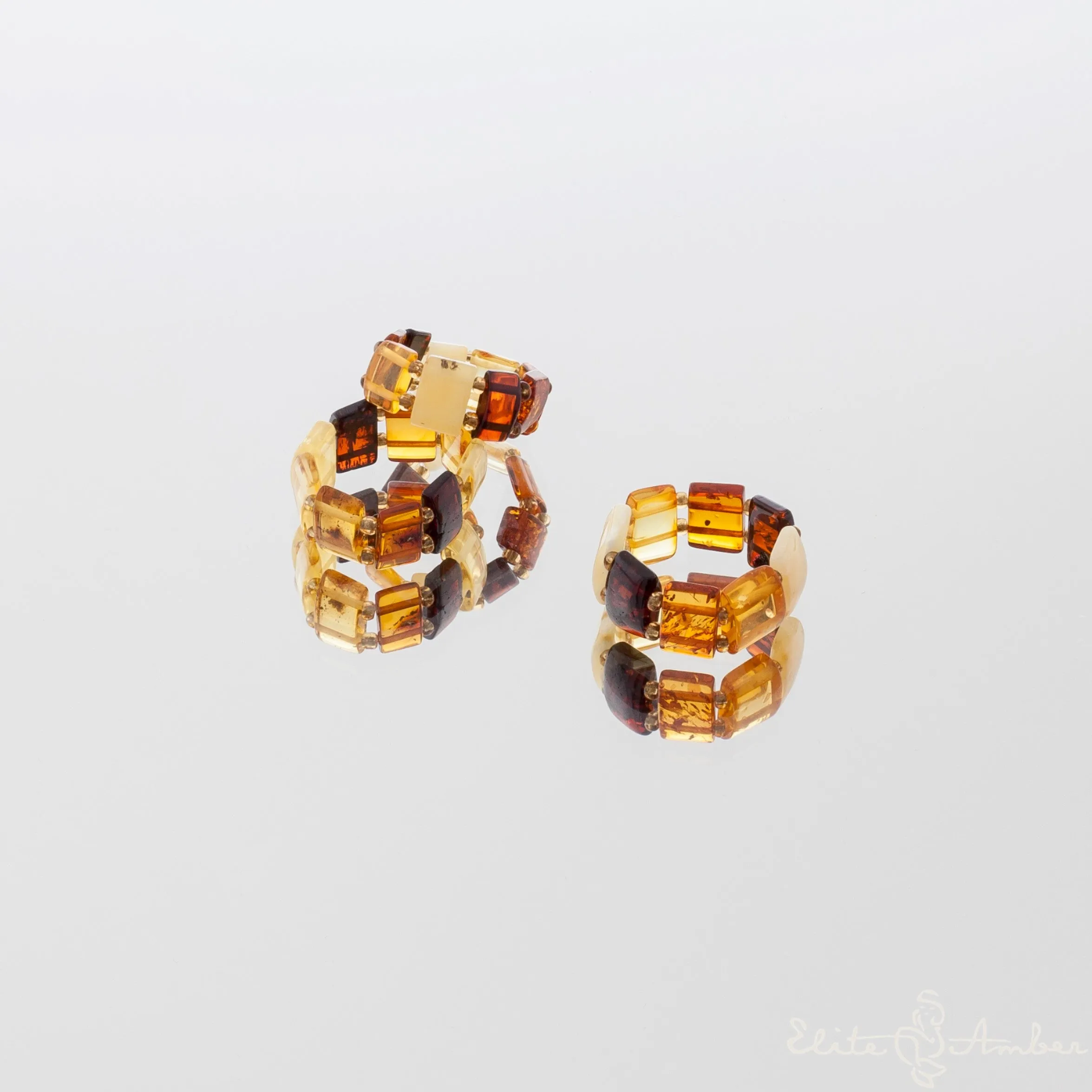 Amber ring "Classic multi color"