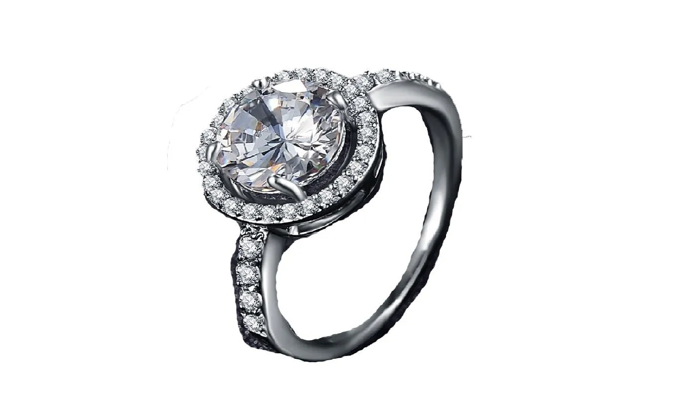 Arrows Cut Round Cubic Zircon Ring For Women