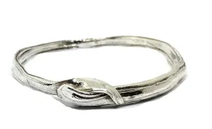 Bamboo Leaf Bangle in Sterling Silver