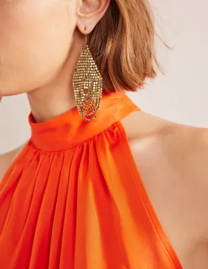 Bead Layer Earrings-Gold