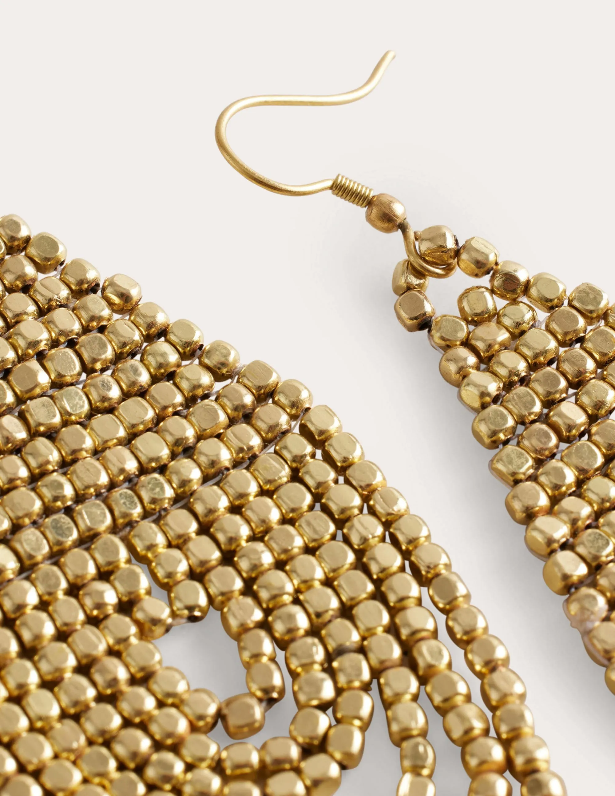 Bead Layer Earrings-Gold