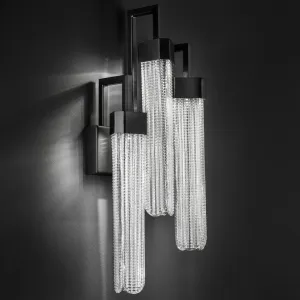 Beautiful Mid Century Wall Light With Textured Glass