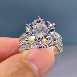 Best Selling Appealing Luxury Halo AAA  Cubic Zirconia Diamonds Fashion Rings