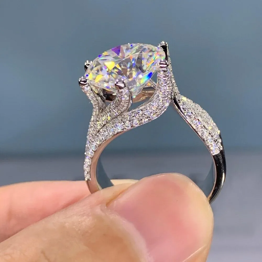 Best Selling Appealing Luxury Halo AAA  Cubic Zirconia Diamonds Fashion Rings