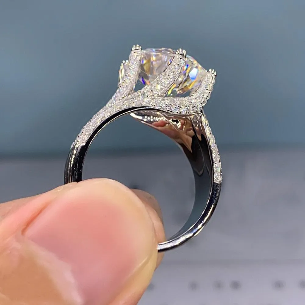 Best Selling Appealing Luxury Halo AAA  Cubic Zirconia Diamonds Fashion Rings