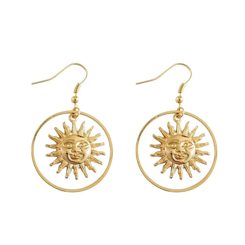 Best Simple basic sun student pop earrings