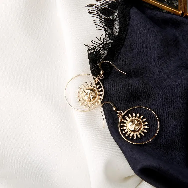Best Simple basic sun student pop earrings