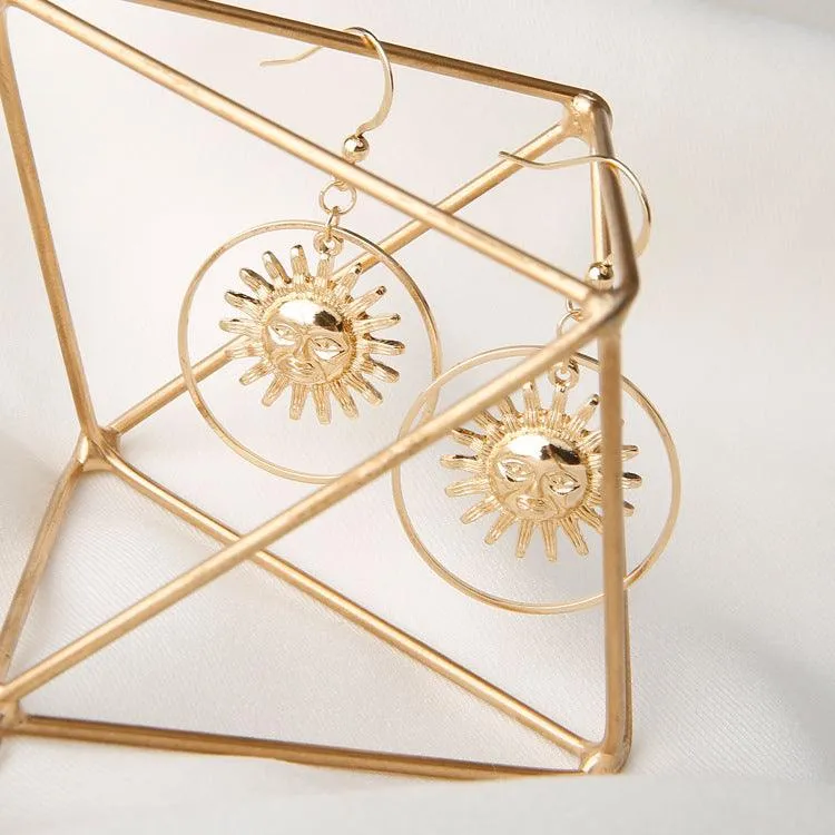 Best Simple basic sun student pop earrings