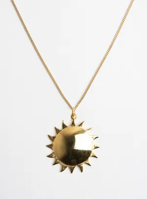 Big Sun 14K Gold Plated Necklace