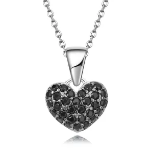 Black Heart Pendant Necklace