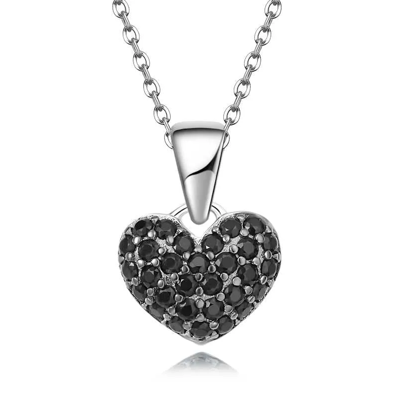 Black Heart Pendant Necklace