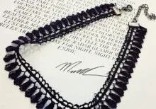 Black Lace Tassel Choker