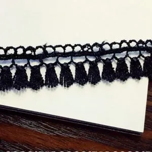 Black Lace Tassel Choker