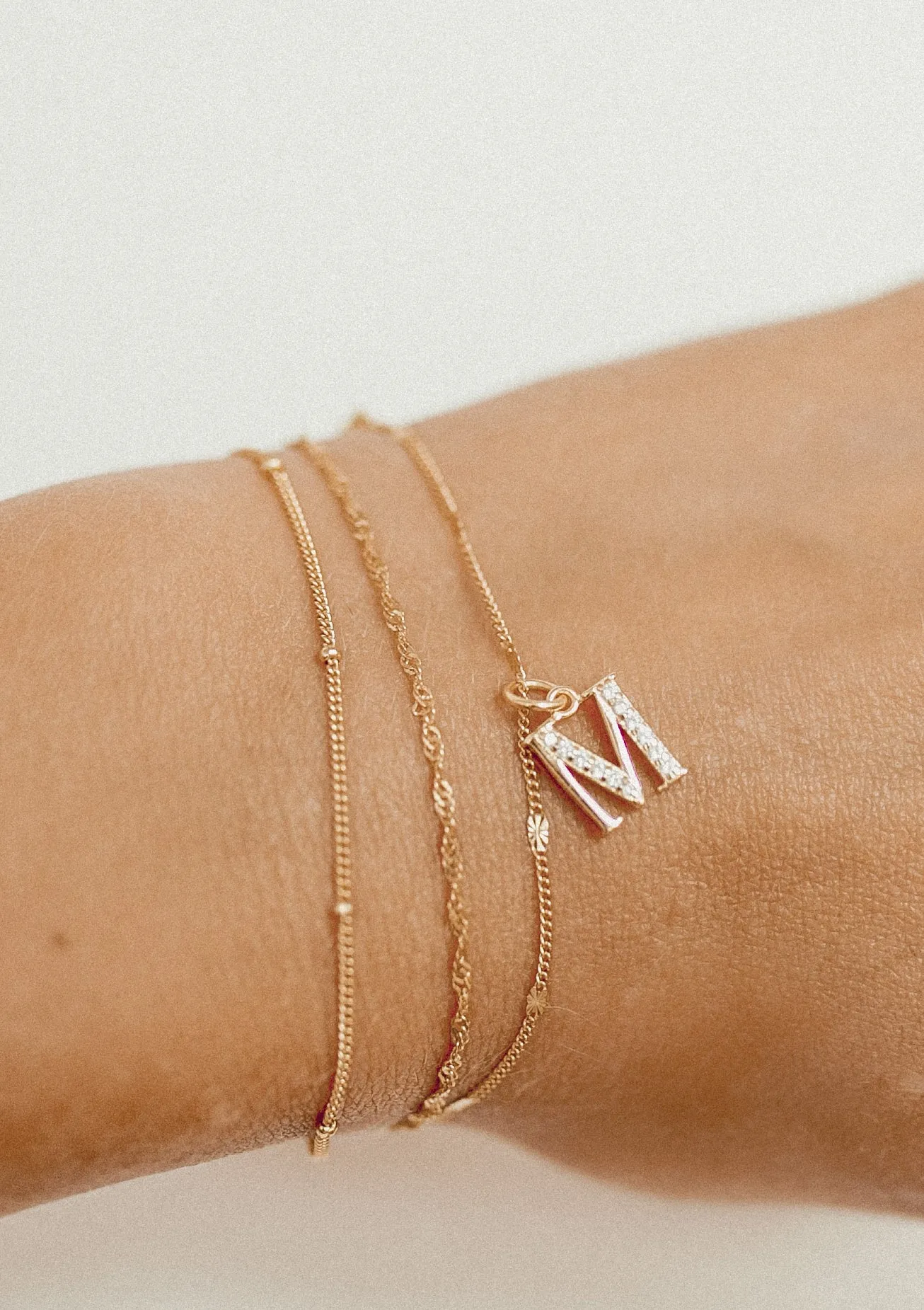 Bobble Chain Bracelet Sterling Silver Gold