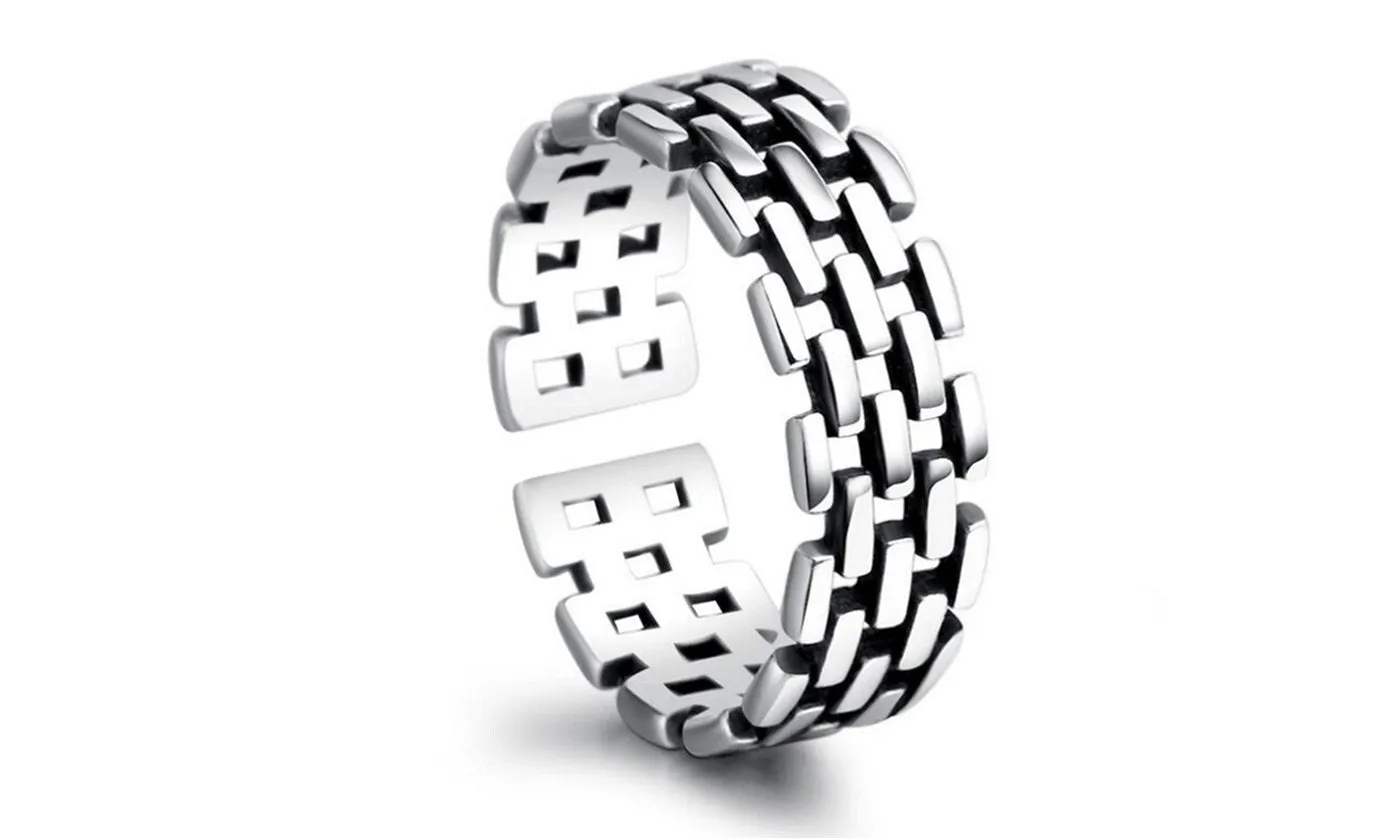 Brick Dance Tail Black Plated Rings