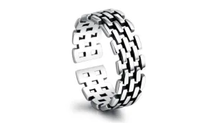 Brick Dance Tail Black Plated Rings