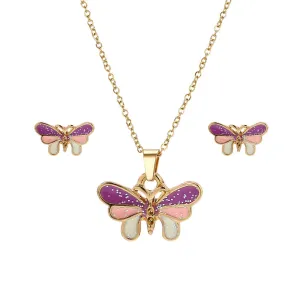Butterfly Necklace with Earrings Valentine's Gifts for Her