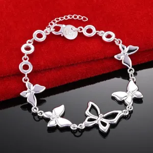 Butterfly Sterling Silver Bracelet