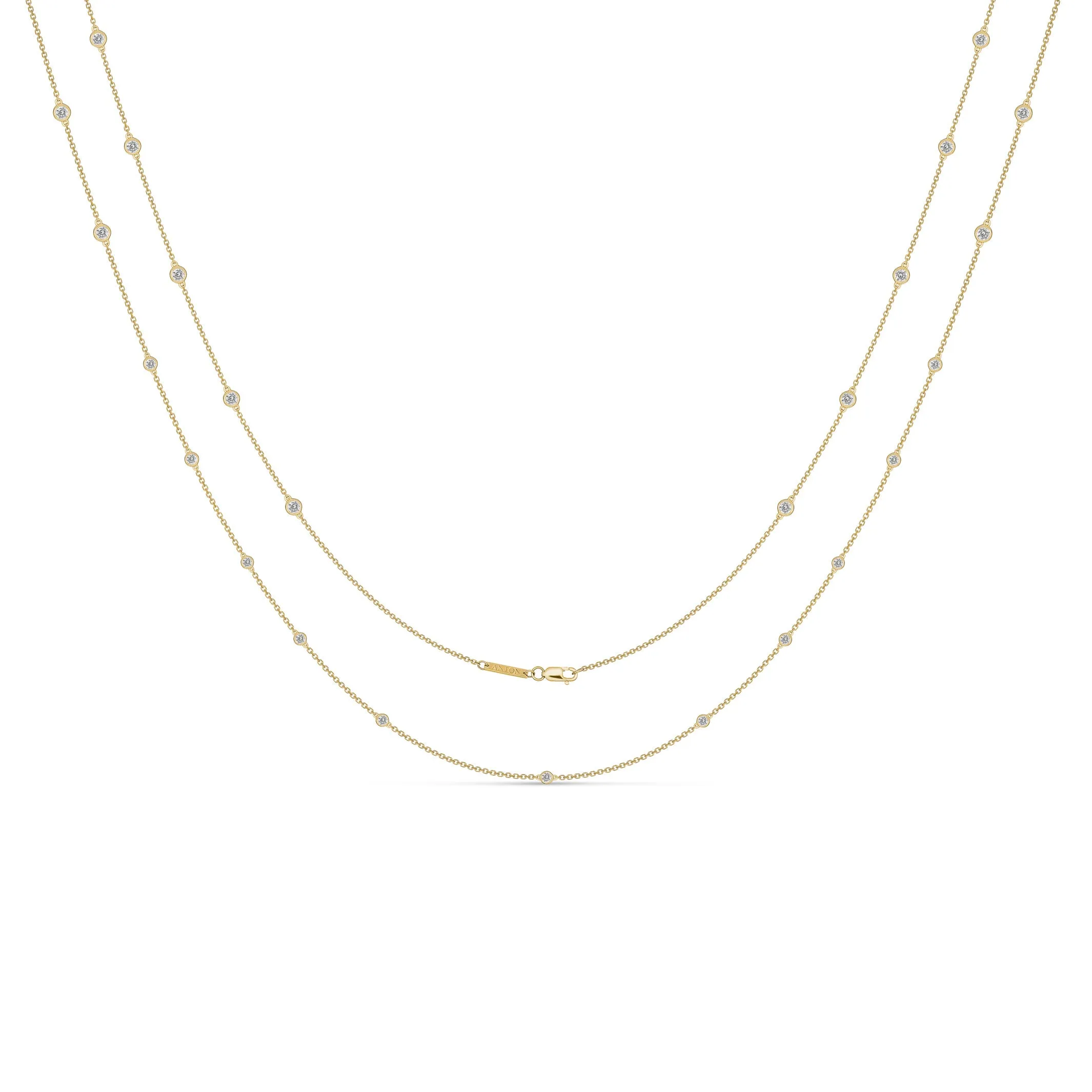 Capri Dreaming® Dot Chain 1.55CT Long Necklace | Yellow Gold