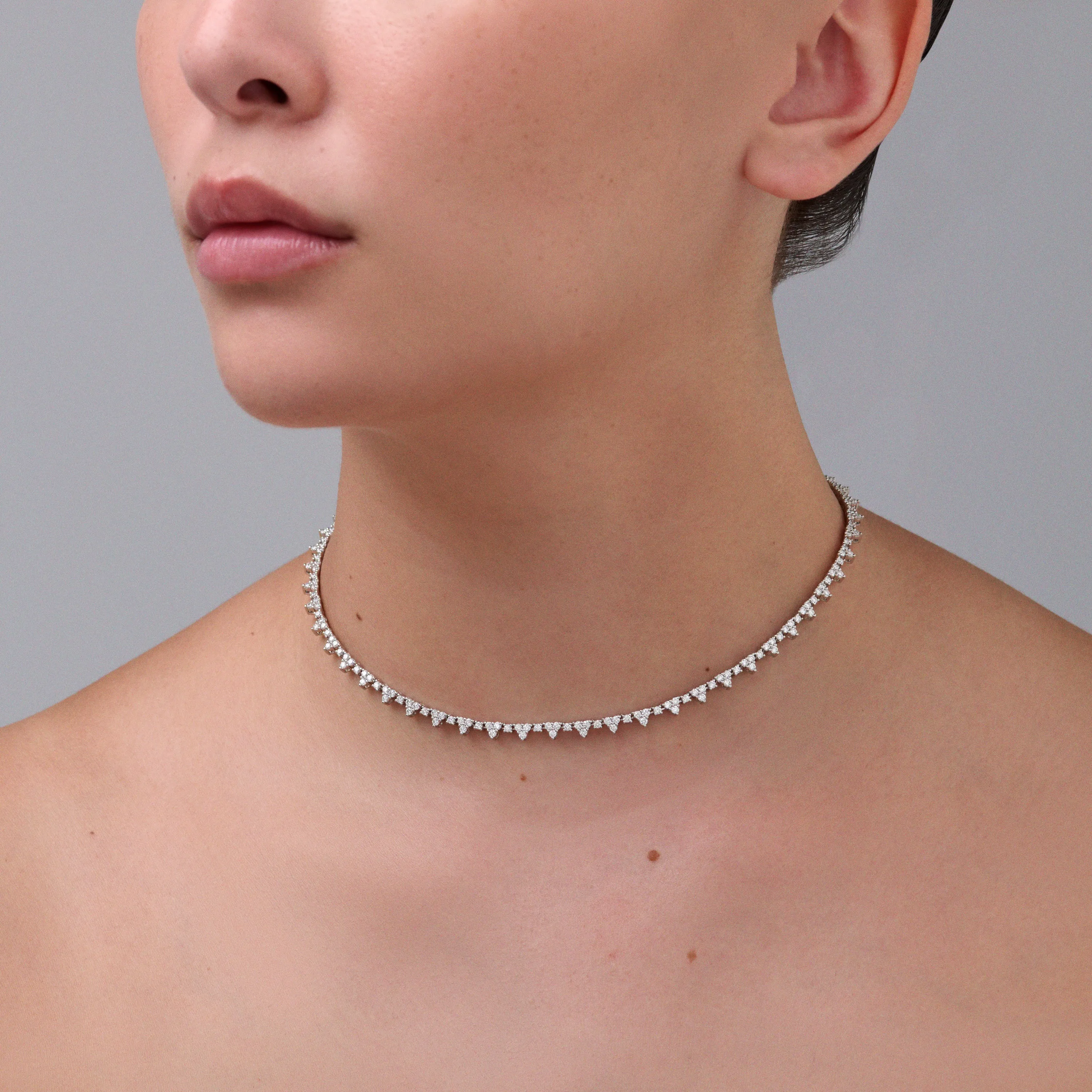 Capri Dreaming® Trio Diamond Necklace | 18K White Gold