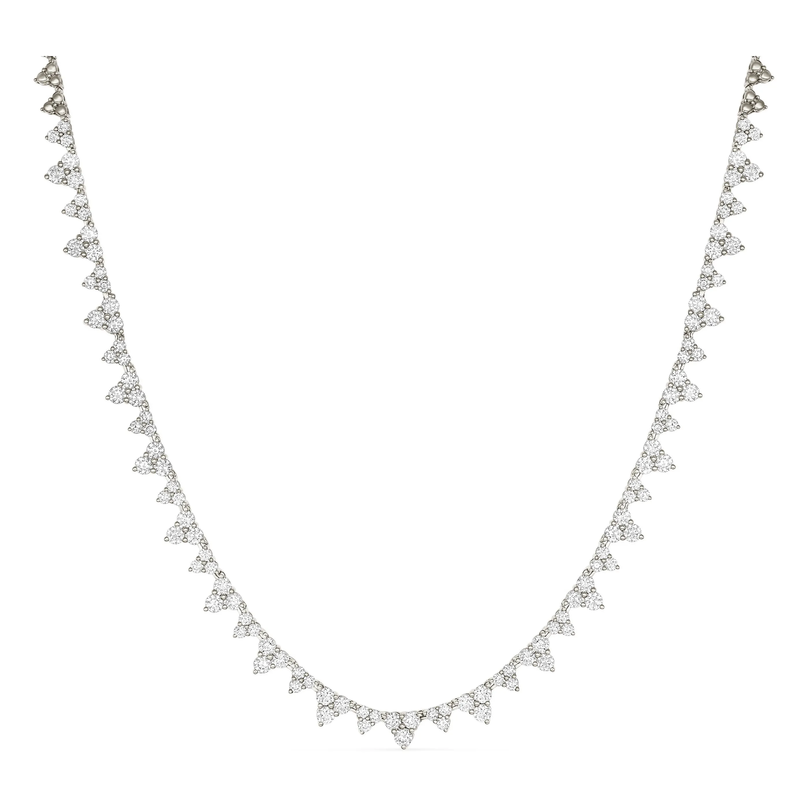 Capri Dreaming® Trio Diamond Necklace | 18K White Gold